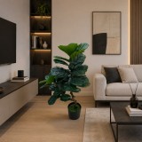 Planta Artificiala Copac Tip Ficus, 2 Ramuri, 100 cm, Verde, cu Ghiveci