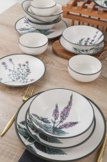 Keramika Set de vesela - Flower Garden - 24 bucăți - 6 persoane - Stoneware