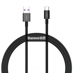 Cablu Alimentare si Date Baseus Superior Fast Charging USB la USB Type-C 66W 1m Negru foto