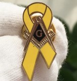 Pin cu simbol masonic lupta impotriva cancerului pediatric MM523