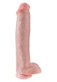 Dildo Realist King Cock cu Ventuza, Natural, 38 cm, Pipedream