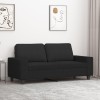 Gossi canapea cu 2 locuri, negru, 140 cm, material textil