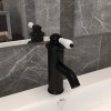 Gossi robinet chiuveta de baie, negru, 130x180 mm