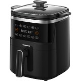 Friteuza cu aer cald Heinner HAFG-B5BK2600, 2600 W, 5 l, 6 programe, Termostat reglabil, Negru
