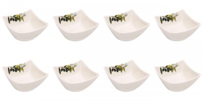 Set boluri, 8 piese, 200 ml, Ceramica, Alb imprimeu foto