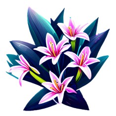 Sticker decorativ, Flori, Roz, 60 cm, 10088ST foto