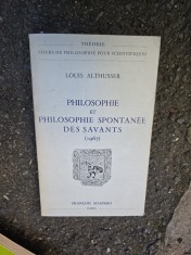Philosophie et philosophie spontan&eacute;e des savants - Louis Althusser