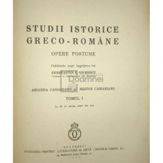 D. Russo - Studii istorice greco-române, 2 vol. (editia 1939)