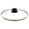 Capac Tigaie Sticlă 28cm cu Orificiu Aburi și Margine Inox Universal - Compatibil Diverse Tigăi