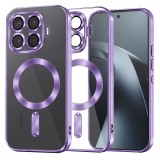 Husa Asteroid GSM pentru Xiaomi 17T Pro, MagSafe, Transparenta, Mov Deschis, Protectie Zgarieturi