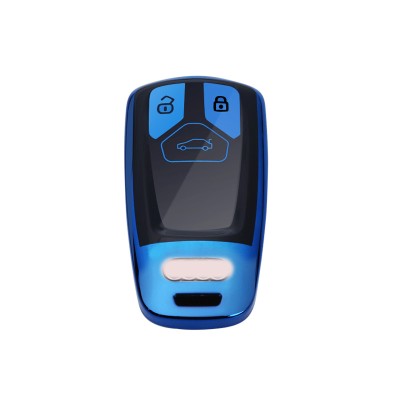 Husa Cheie Audi SmartKey TPU+PC ALBASTRU+Negru foto