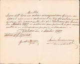 A2548N Chitanță olografă salariu &icirc;nvățător rom&acirc;n Vălcani Timiș 1897