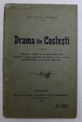 DRAMA DIN COSTESTI - PLEDOARIE ROSTITA LA 18 SEPTEMBRIE 1904 , INAINTEA CURTII CU JURATI de ION TH. FLORESCU , 1904 foto