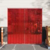 Perdea Usa PVC vidaXL, 200mm x 1.6mm, 10m, Rosu - Protectie Termica, Izolare Zgomot, Anti-Insecte, Depozit, Fabrica
