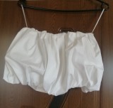 Bustiera alba bufanta ZARA cu eticheta nepurtata masura M top dama