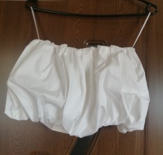 Bustiera alba bufanta ZARA cu eticheta nepurtata masura M top dama