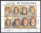 TANZANIA 1992 FAUNA MAIMUTE COTA MICHEL 18 EURO, Nestampilat