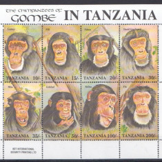 TANZANIA 1992 FAUNA MAIMUTE COTA MICHEL 18 EURO