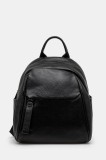 Answear Lab ghiozdan de piele femei, culoarea negru, mic, neted