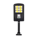 Lampa Solara LED 60W 48COB, 6 Casete, Senzor, Telecomanda, IP65, 1200lm, Autonomie 10h, Gradina, Exterior