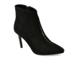 Botine elegante EPICA negre, 2R159, din piele intoarsa