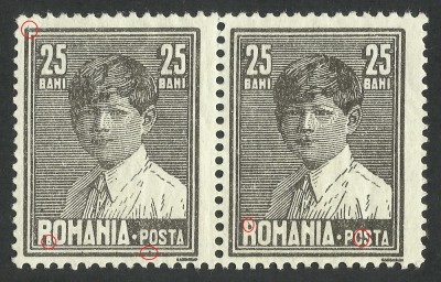 EROARE ROMANIA 1928 LP77a MIHAI CU Litera ,,O&amp;#039;&amp;#039; TAIAT SI OBLICA IN ,,R&amp;#039;&amp;#039; MNH foto