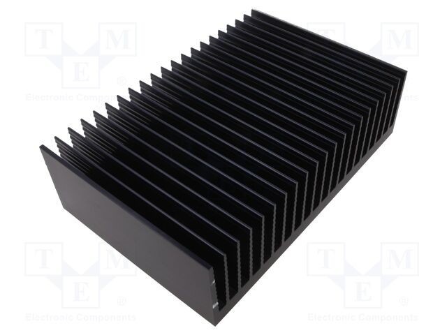 Radiator extrudat cu aripioare negre SEIFERT ELECTRONIC 200mm x 300mm