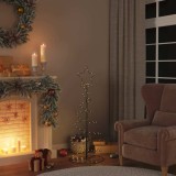 vidaXL Pom de Crăciun LED 80 LED-uri Alb Cald 120 cm