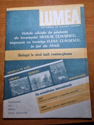 revista lumea 10 martie 1988-ceausescu vizita in ghana foto