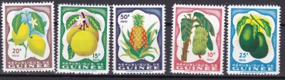Guineea 1959 fructe MI 16-20 MNH foto