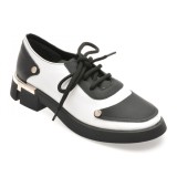 Pantofi GRYXX alb-negru, ZIMBASIZ, din piele naturala