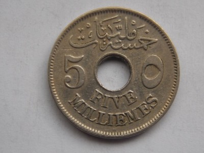 5 MILLIEMES 1917 EGIPT foto
