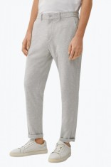 Pantaloni costum barbati cu croiala Slim fit si cu tesatura din jerseu elastic foto