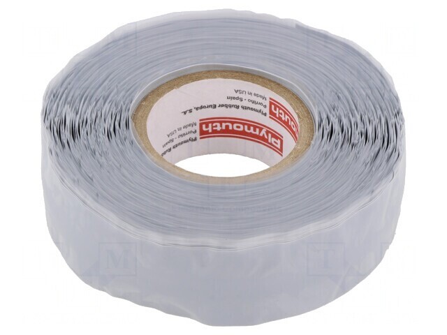 Bandă autoamalgamantă gri 25mm x 9m 500um 180&deg;C Silicon Rubber
