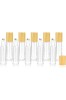 Set 5 buc. Sticle roll-on din sticlă mată cu capac maro 10 ml, Oem