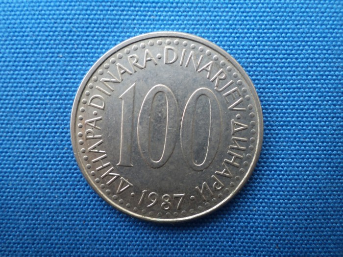 100 DINARI 1987 JUGOSLAVIA