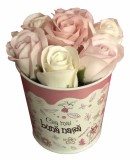 Aranjament Floral , Pentru cea mai buna nasa, , Roz Crem - EVENTISSIMI
