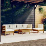 VidaXL Set mobilier grădină cu perne, 7 piese, lemn masiv de pin