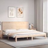 vidaXL Cadru de pat fără saltea, 200x200 cm, lemn masiv pin