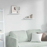 vidaXL Raft de perete 2 pcs Marmură albă 40 x 9 x 3 cm Lemn compozit 42020021