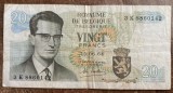 B11 - Bancnota foarte veche - Belgia - 20 franci - 1964
