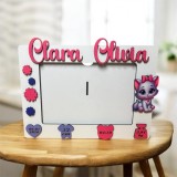 Rama foto personalizata nou nascut fetita cu nume si date nastere