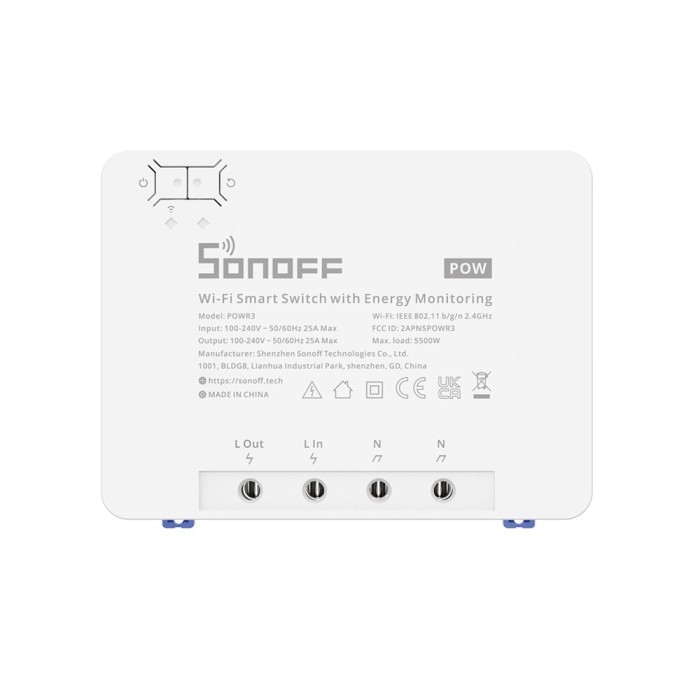 Releu Wi-Fi Sonoff Pow R3, Monitorizare consum electric, Control aplicatie &amp; vocal SmartElectro IntelligentHouse