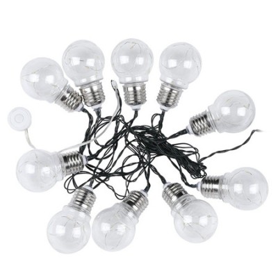 Ghirlanda solara led 1w x 10 ip44 3000k foto