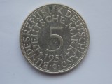 5 MARK 1951 G GERMANIA-argint