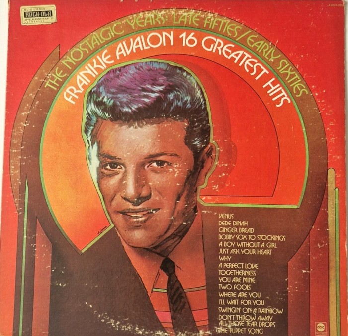 Frankie Avalon &lrm;&ndash; 16 Greatest Hits _ NM / VG vinil, LP, disc muzica pop rock, rock &amp; roll _ ABC, SUA, 1973