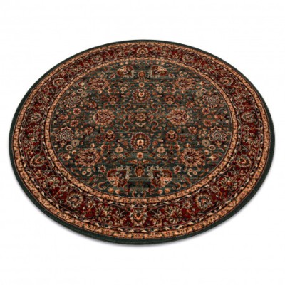 Covor de l&amp;acirc;nă KASHQAI 4362 400 cerc ornament verde / vin roșu, cerc 160 cm foto