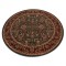Covor de l&acirc;nă KASHQAI 4362 400 cerc ornament verde / vin roșu, cerc 160 cm