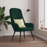 vidaXL Scaun de relaxare, verde &icirc;nchis, catifea 341196