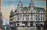 Carte postala, Bucuresti Piata Regele Carol si Academia Comerciala, 1923